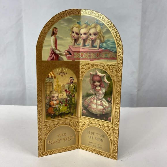 Mark Ryden The Gay 90s Tri-Panel Stand Invitation 2010 Paul Kasmin Gallery NYC - Picture 8 of 10
